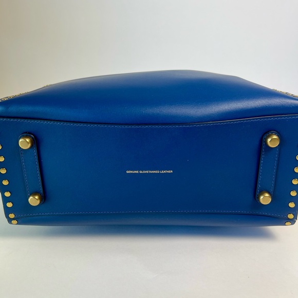 Coach Blue Rogue 30 Bag Colorblock with Gold Rivets CC381 - Picture 9 of 11
